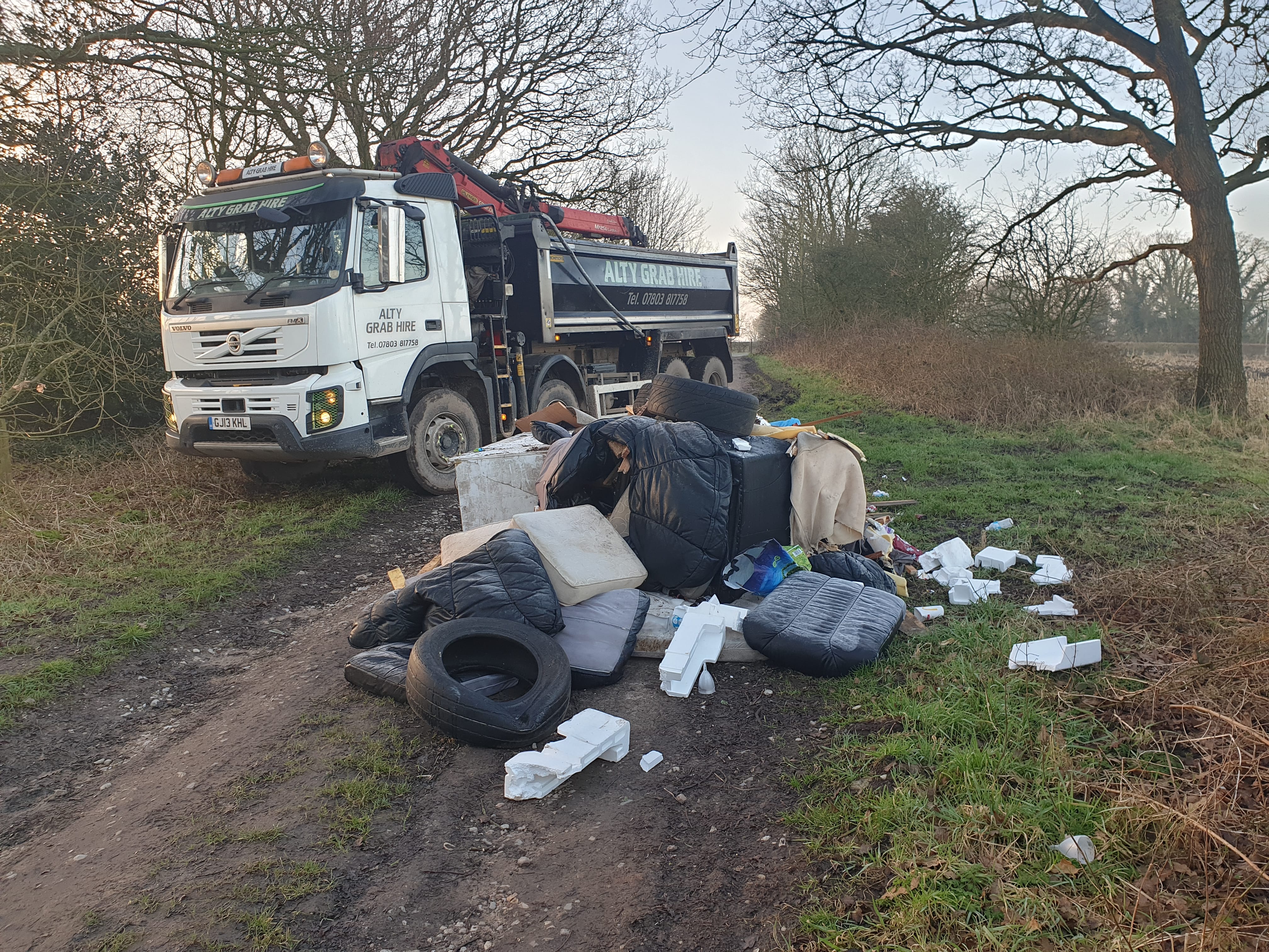 Fly tipping waste removal.